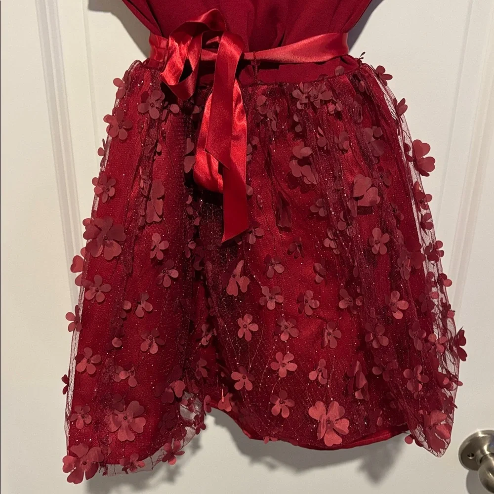 US Angels Little Arielle Floral Mesh Dress
